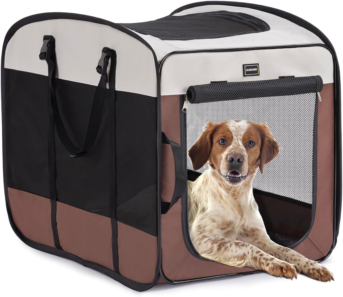 Dog Kennels and Crates for Medium Dogs - Brown / 24.0"L x 16.0"W x 19.0"H