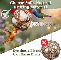 Bird Nesting Material Holder for Hummingbirds - 2 Balls Hummingbird Welcome Set - image 3