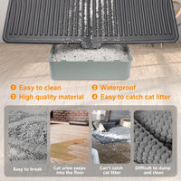 UPSKY Large Cat Litter Mat 31" x 24" Waterproof and Washable - 1.Black - image 3