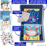Totebook kids travel activity kit with tethered dry erase markers and ocean theme activity book - view 23