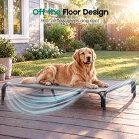 Elevated Dog Bed Raised Outdoor Dog Cot for Large Dogs - XXL-53.9"L×35.8"W×7.9"Th / Grey - image 2