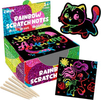 ZMLM 165 Rainbow Scratch Paper Art Mini Notes - Rainbow Holographic