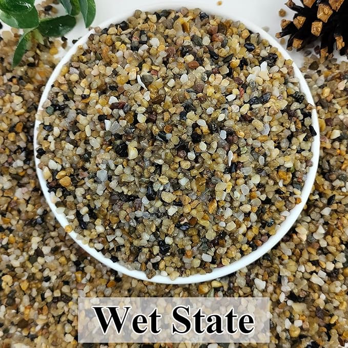 5lbs Aquarium Gravel, 1/8"(2-4mm) Natural River Rocks Succulent Cactus Pea Gravel for Plants, Fish Tank, Decorative Pebbles for Gardening, Flower Pots, Vase Fillers, Landscaping