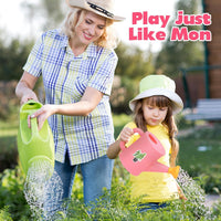 CUTE STONE kids gardening set with metal rake, trowel and pink tote bag - view 2