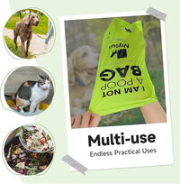 Certified Compostable Poop Bags for Dogs, 240 Poop Bags (16 Rolls), Landfill Friendly, Leak Proof Unscented Easy Open Poop Waste Bag（Green）