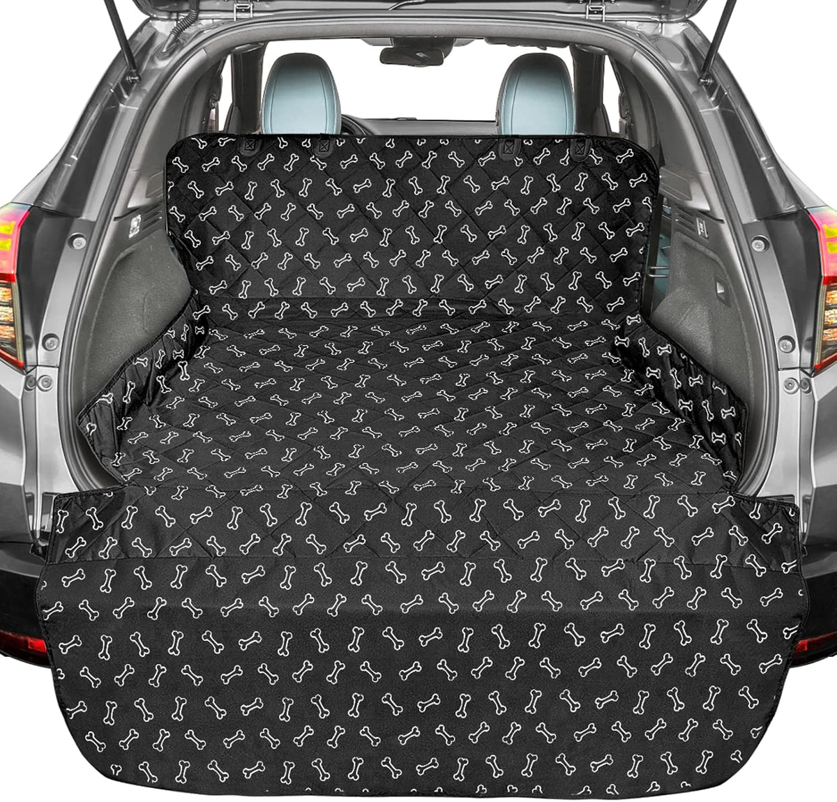SUV Cargo Liner for Dogs - Trunk Cover for SUV with Bumper Flap Protector – Essentials for Dogs - Bone / Standard: 55" x 91"