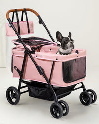 Dog Stroller for Large & Medium Dogs, for 2 Small Dogs – Essentials for Dogs - Bluesh Pink