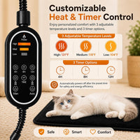Pet Heating Pad for Cats & Dogs - dark grey / 17.7" x 17.7" - image 2