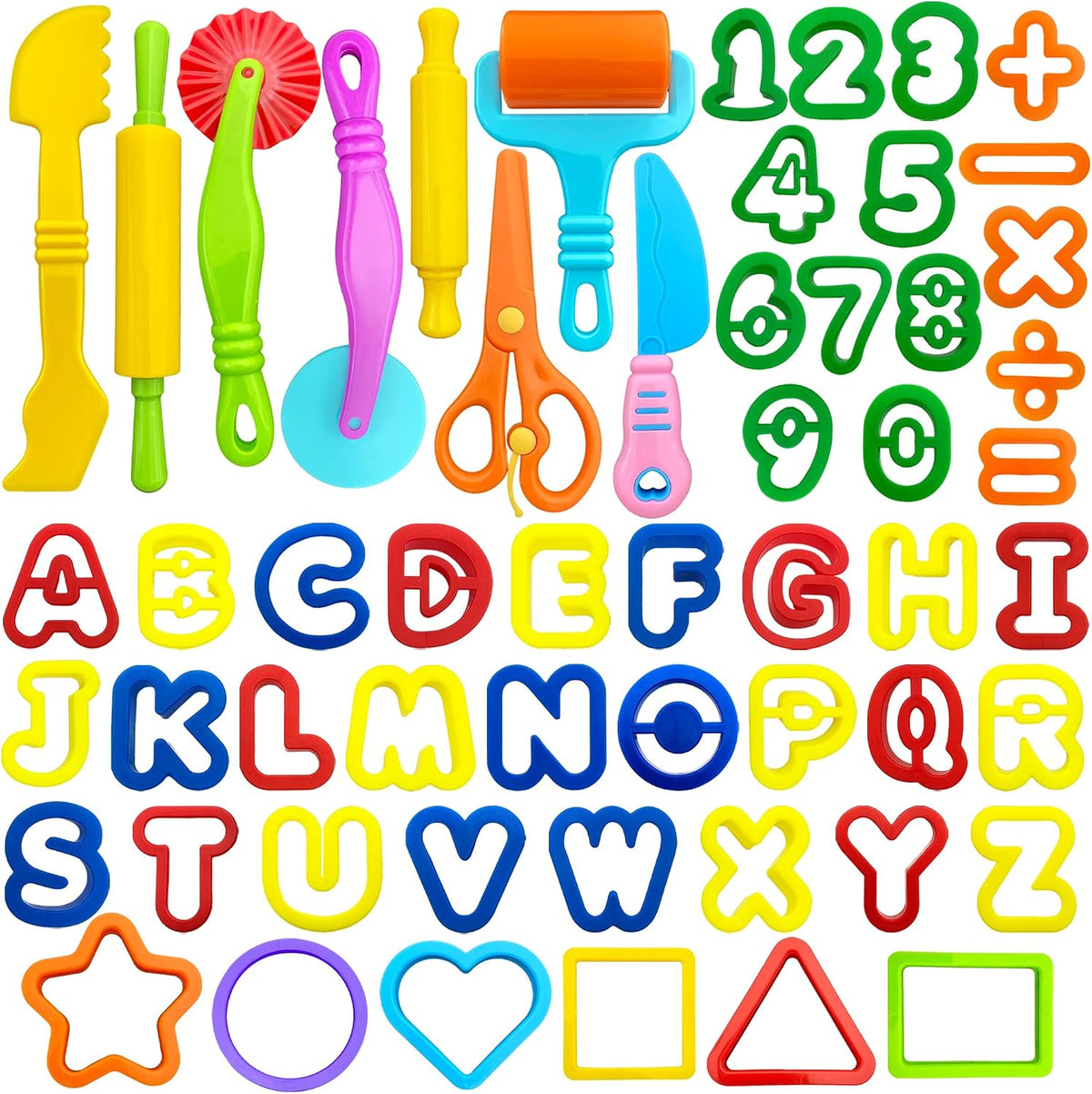 Dough Tools 55 PCS Dough Play Tools Set for Kids - 55 pcs
