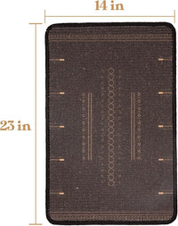 SCRATCHABLE Sisal Cat Scratcher, [+ Catnip Fish Toy] Cat Wall Scratcher, Couch Protector from Cat Scratching, 24 X 15.8 with 12 Adhesive Velcro Stripes. (Black Patterns)