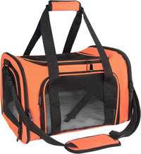 Soft Sided Carrier for Small Medium Cats Dogs - 20.0"L x 13.0"W x 13.0"H / Orange