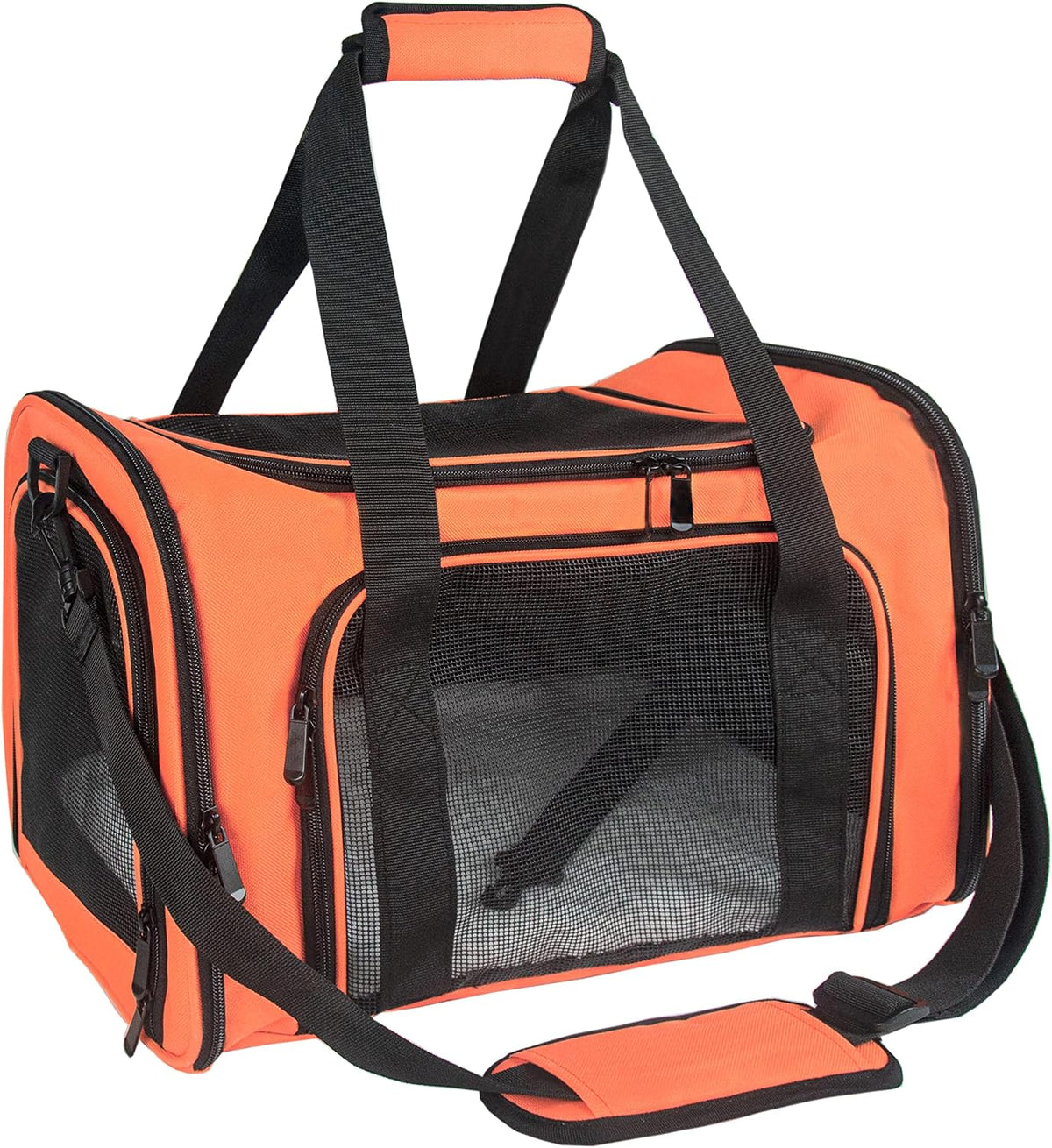 Soft Sided Carrier for Small Medium Cats Dogs - 20.0"L x 13.0"W x 13.0"H / Orange