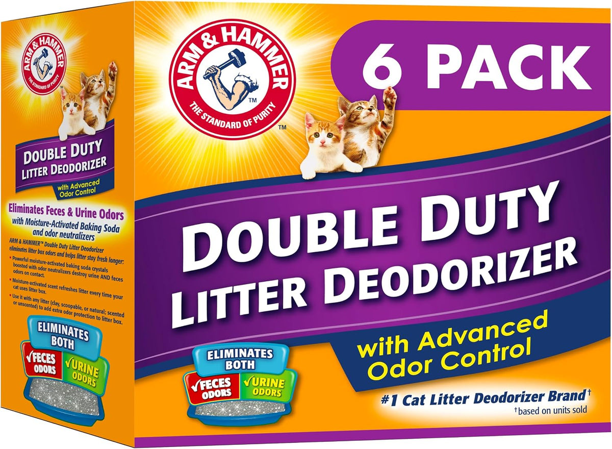 ARM & HAMMER Cat Litter Deodorizer Double Duty - Double Duty / 20 oz (Pack of 6)