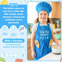R HORSE Kid Apron and Chef Hat Set - Tiny Chef on Duty - image 4