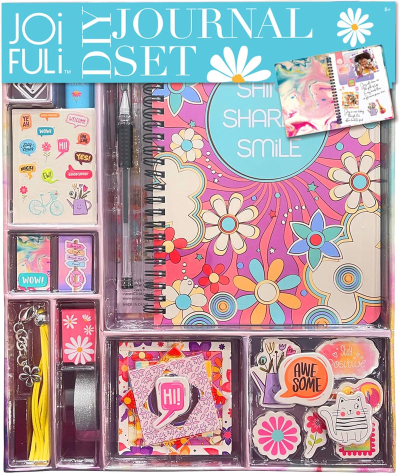 JOiFULi DIY Journal Set for Girls Gifts Ages 8 9 10 11 12 13 Years - 6 x 8 inches