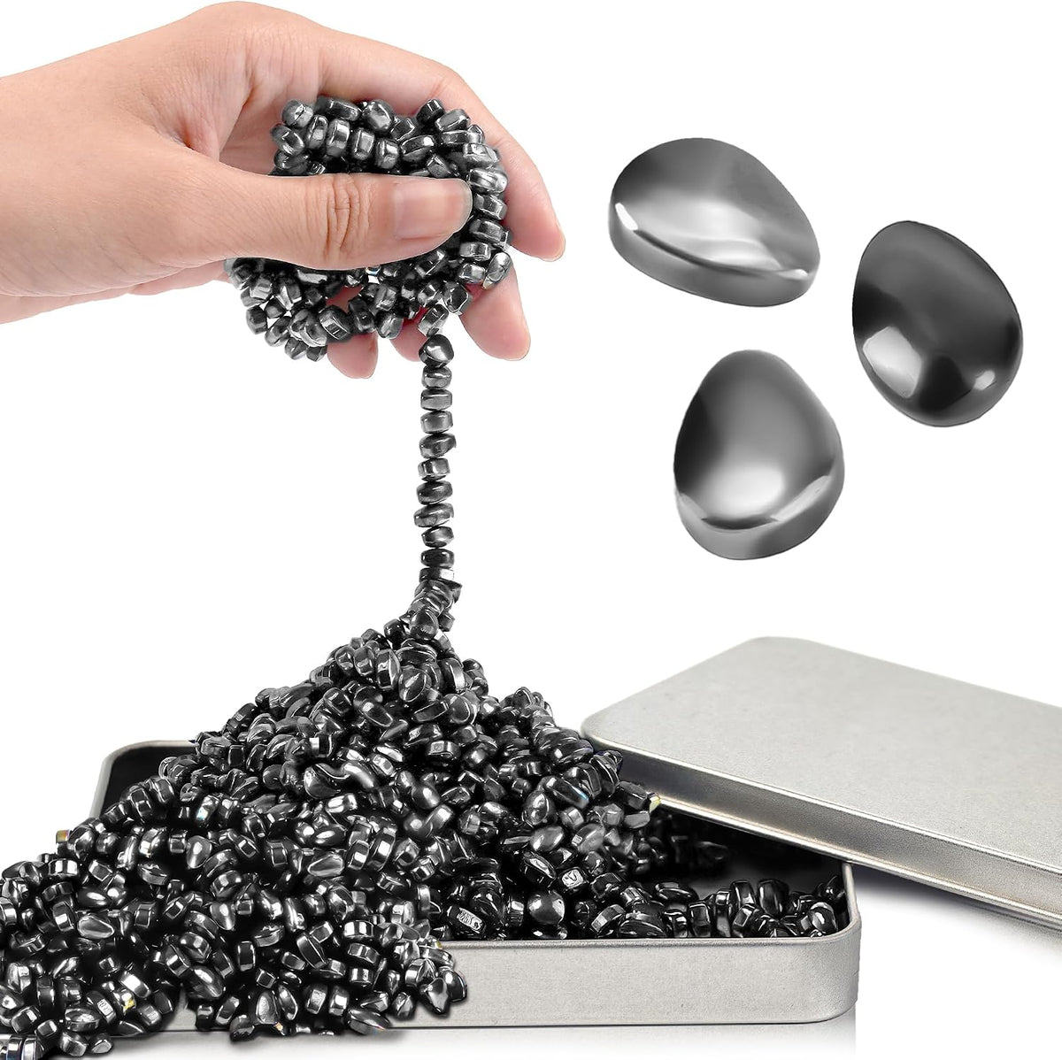 Fidget Toys for Adults, Stocking Stuffers For Teen Boys Metal Squishy Squeeze Toys Cool Gadgets - Black / 300