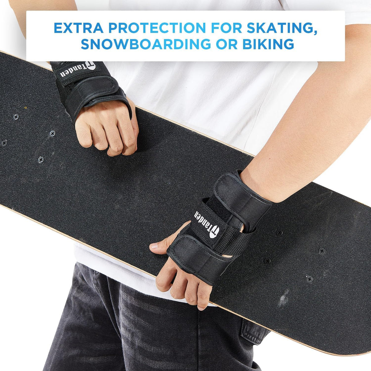Tanden Wrist Guards for Skating Protective Gear Adult and Kids Wrist - Small - image 2