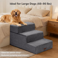 Dog Stairs for Large Dogs 18" H - Grey / 3-Step 18" H - image 2