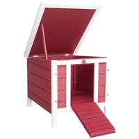 Small Rabbit Hutch Bunny Cage Guinea Pig Cage Duck House Dog House With Openable & Waterproof Roof