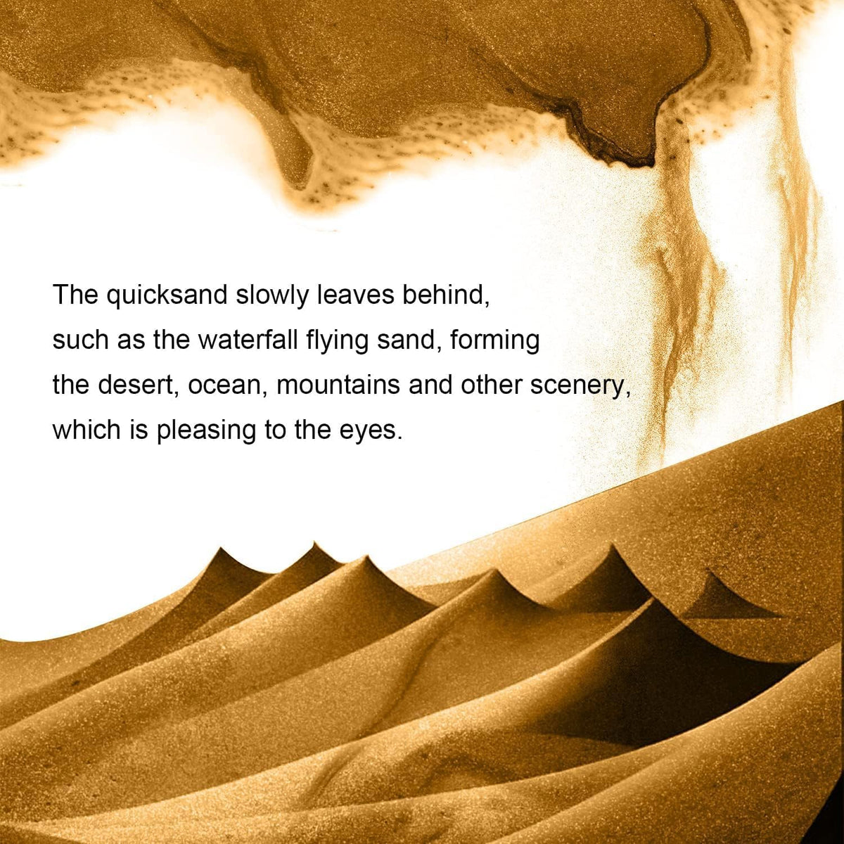 rysnwsu Moving Sand Art Picture Round Glass 3D Deep Sea Sandscape - Orange / Button-Control - image 4