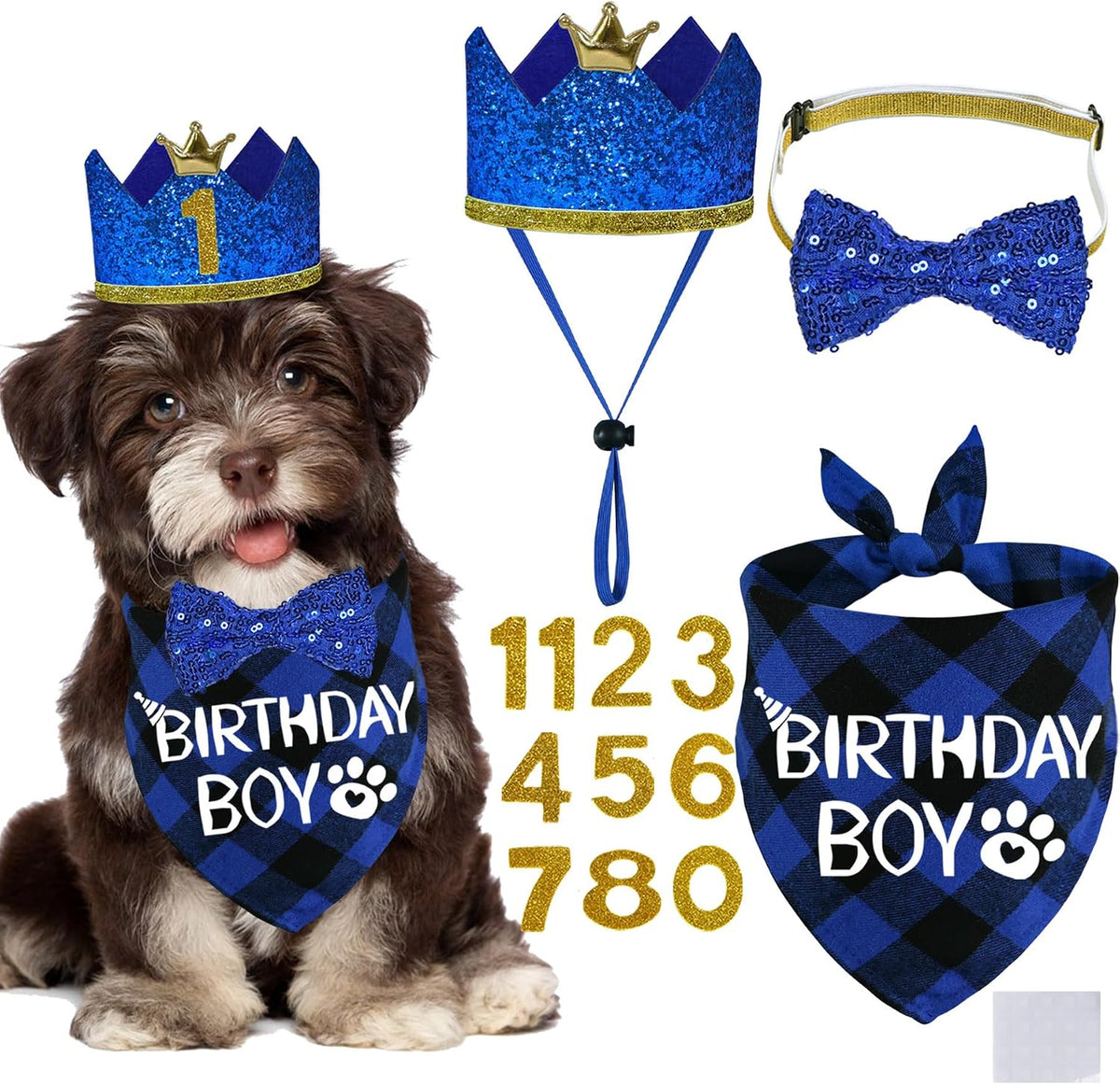 STMK Dog Birthday Party Supplies - Small / Blue