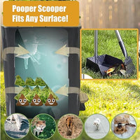Metal Dog Pooper Scooper for Yard - 3.2Gal Dog Poop Trash Can Outside with Pedal - Pet Waste Container Outdoor - Stainless Steel Garbage Bucket with Lid - Black Trash Bin, Long Handle Tray and Rake