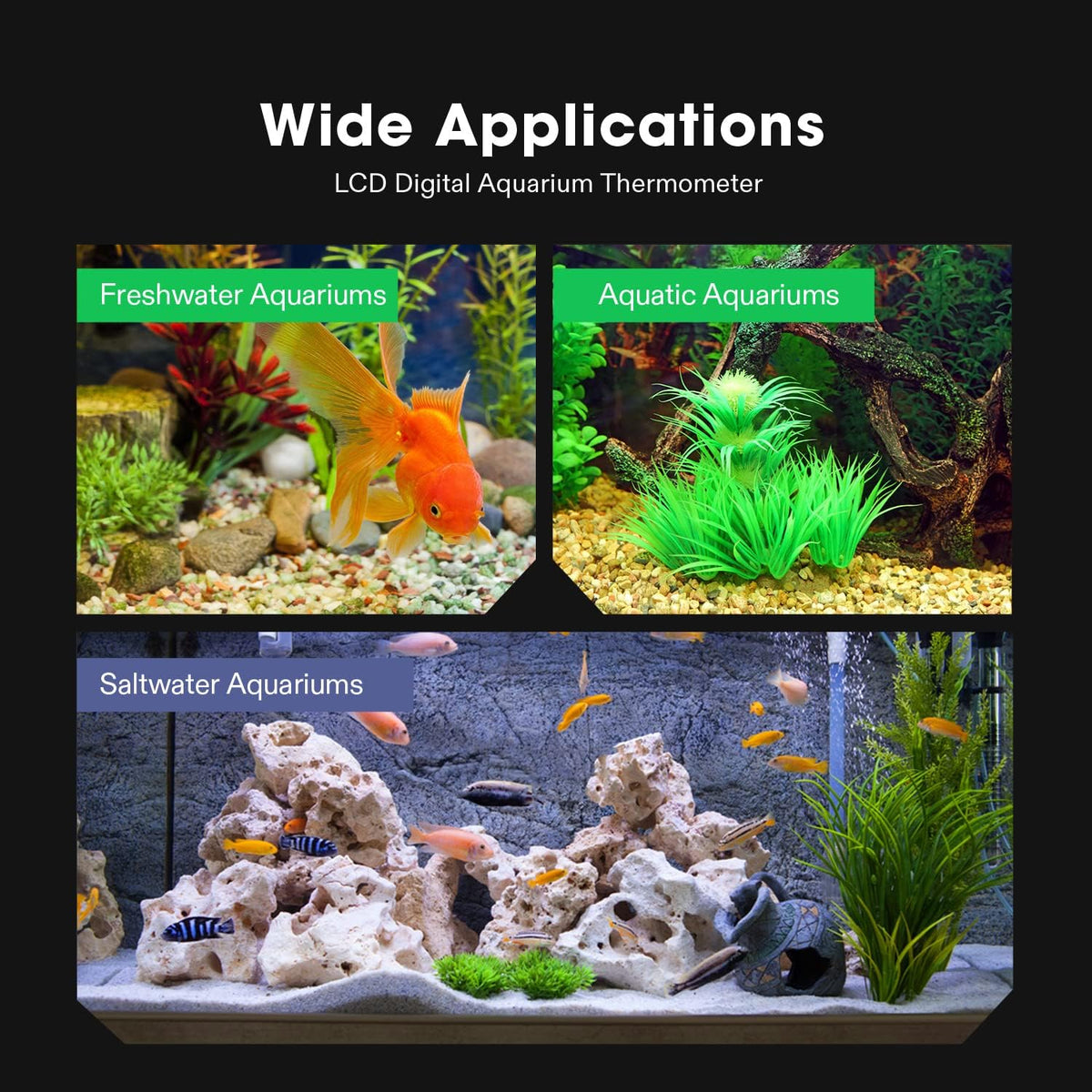 VIVOSUN 4-Pack LCD Digital Aquarium Thermometer – Essentials for Fish - 8 packs - image 3