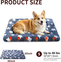 Dog Bed Mat, Reversible Crate Pad - 30"L*20"W*1.5"Th / Dark Blue Stars-1pc - image 4