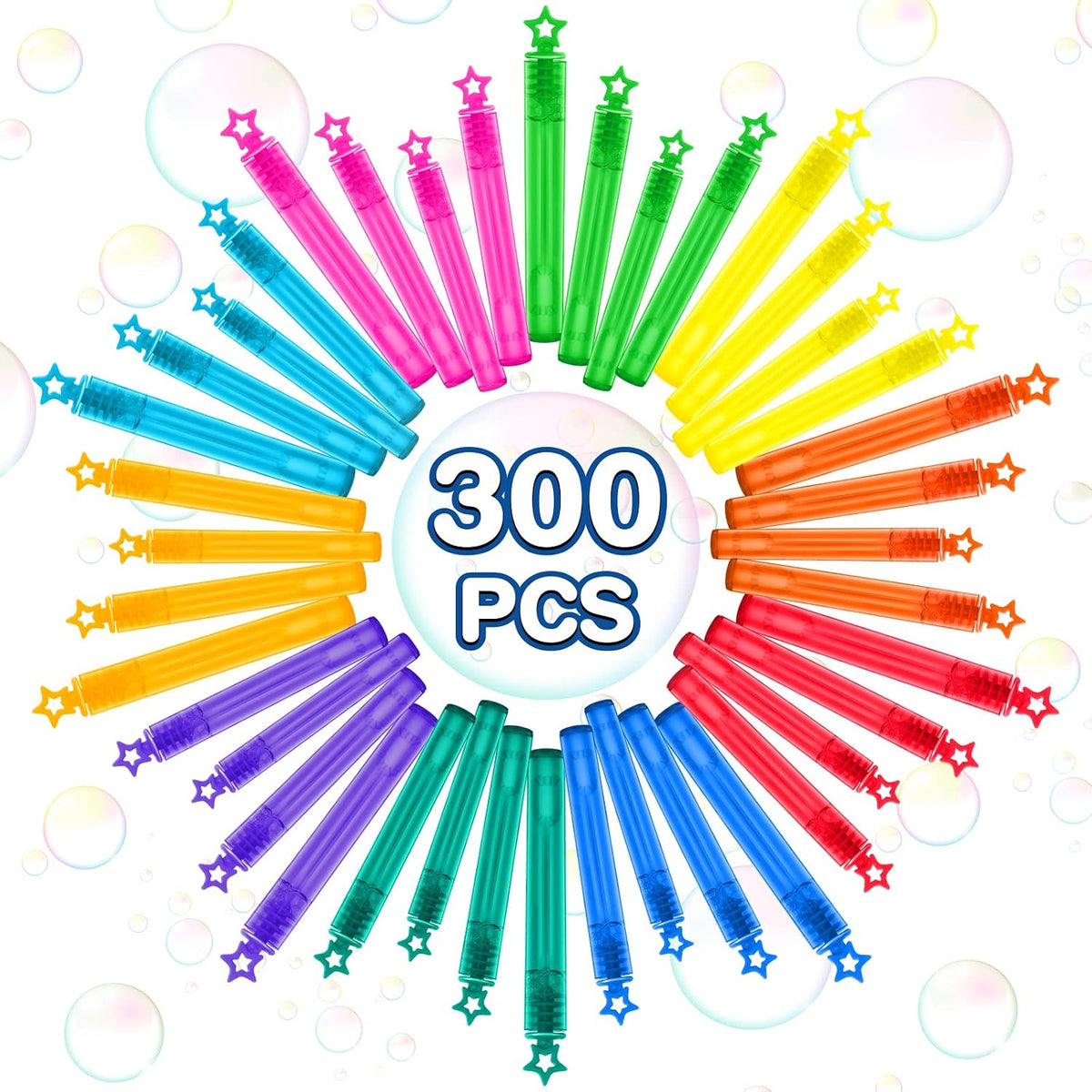 200 Pcs Mini Bubble Wands in 10 Colors - 300 - image 3