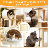 White Sisal Rope for Cat Tree and Scratching Post 5mm 1/5 Inch - White Φ5mm/0.2inch / 100FT - image 3