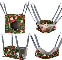 Glittme 4 Pack Cozy Ferret Hammock - Mushrooms