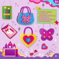 Toylink first sewing kit for kids with felt unicorn purse, bags, photo frame and pen holder projects - view 2