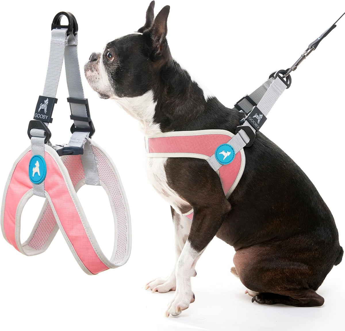 Gooby Simple Step-in III Dog Harness - Large chest (18.5∼23.75") / Pink