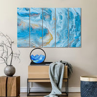 GEKETY 3D moving sand art picture in a round glass frame with layered blue sand - view 9