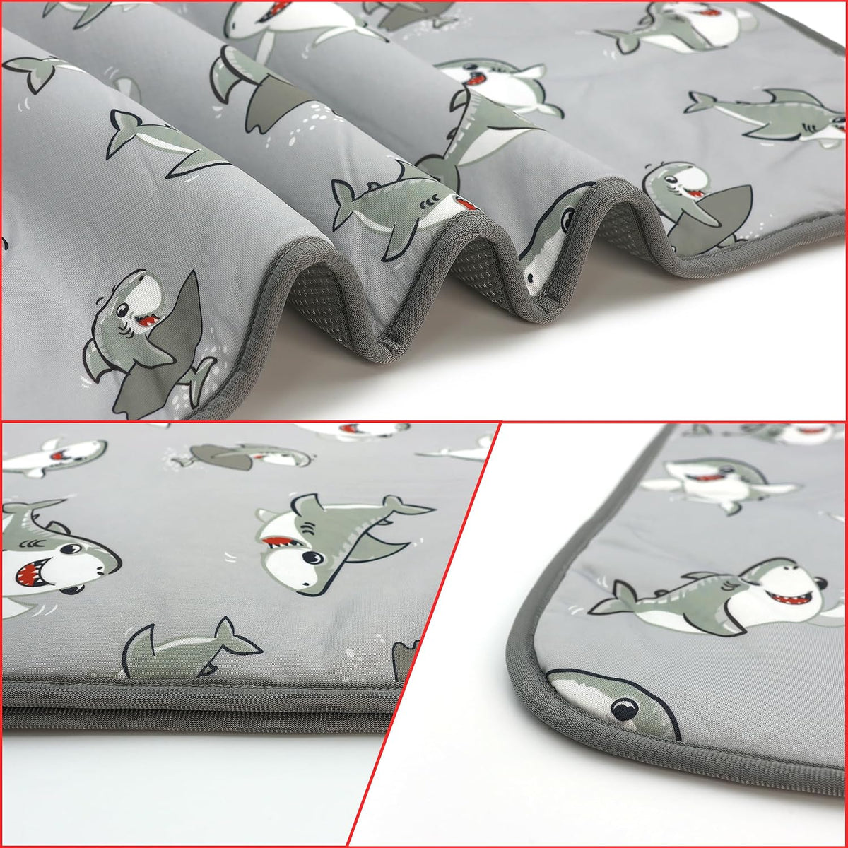 NACOCO Summer Pet Cooling Mat - L: 27.5'' x 38.5'' / Grey Shark - image 2