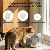 Wireless Cat Water Fountain Filter - 12 Filters & 12 Sponges +12 Pump Filters - image 2