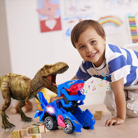 Transforming Dinosaur Car Toy for Kids 3-5 - Blue-1 - image 4
