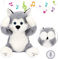 Hopearl Peek A Boo Cow Interactive Repeats What You Say Plush Diary - Husky
