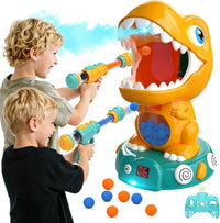 EagleStone T-Rex Dinosaur Shooting Target Game Toys with Air Power - Yellow