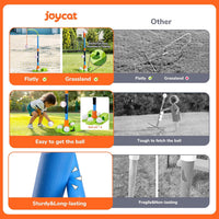 JoyCat 3-in-1 toddler T ball set with adjustable stand, hanging tee, auto launcher and balls - view 2