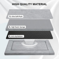 Dog Bed for Crate, Medium/Large Dogs Crate Bed - 24.0"L x 18.0"W x 1.2"Th / Wave Grey - image 3