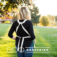 Roo Gardening Apron with Pockets & Harvesting, Picking Pouch - Adjustable, Water-resistant, Washable Canvas Cotton