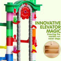 JOYIN 236Pcs Glowing Marble Run with Motorized Elevator - image 2