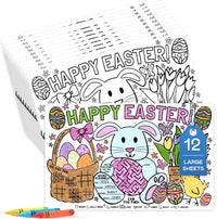 Tiny Expressions Thanksgiving coloring placemats set of 12 with turkey and activity games - view 4