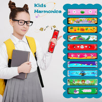 Restroma 30 pack of cartoon harmonicas with 16 holes in a double row, mixed colors - view 4