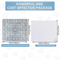 Washable Thickened Pee Pads for Dogs, 2 Pack (36"x42") Upgrade Reusable Puppy Pads with Non-Slip Rug, Super Absorbent Leakproof Puppy Training & Whelping Pads for Dogs, Doggie
