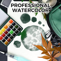 Funto Mini Watercolor Paint Set - 24-Color Dark Green Set - image 2