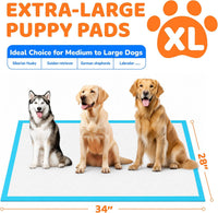 100 Count Puppy Pads 28"x34", Super Absorbent - 28"x34" 30-Count - image 2