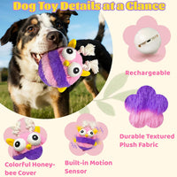 Interactive Octopus Dog Toys - Bee - image 3