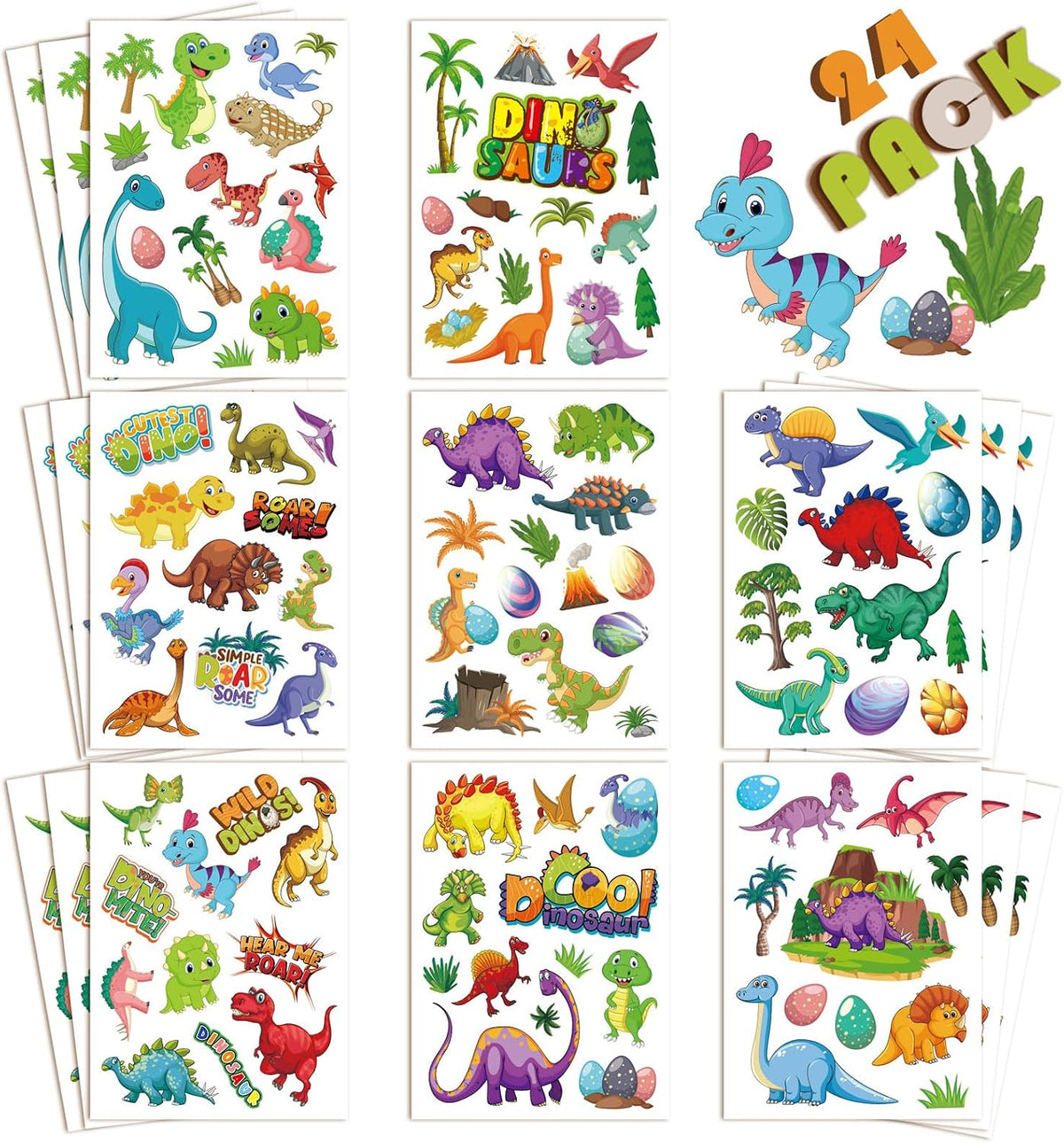 DUJAA 640-piece fall stickers for kids with pumpkins, leaves and scarecrows - view 2